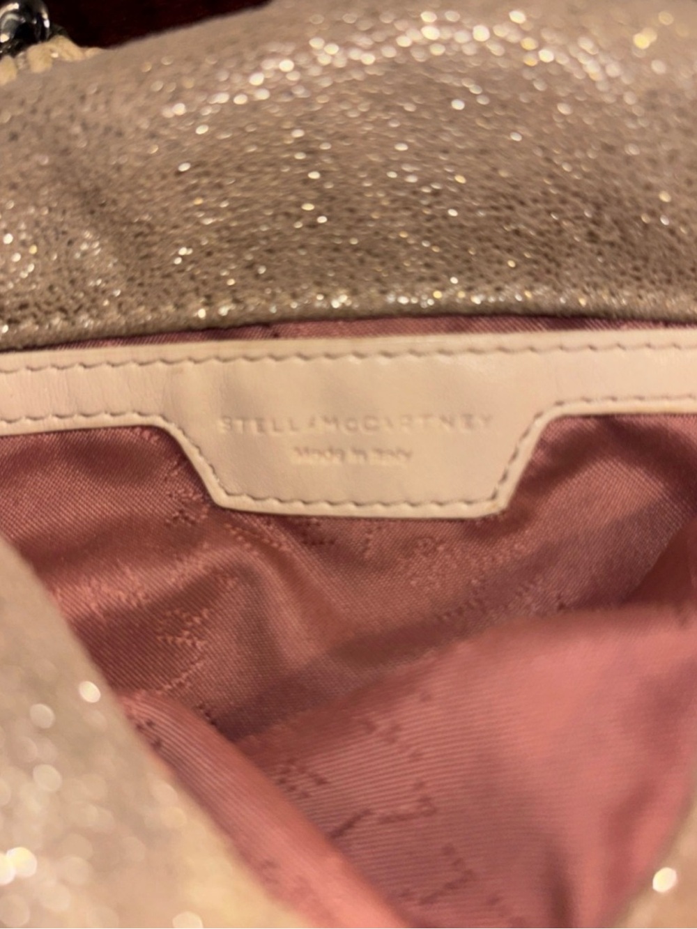 Stella McCartney Beige Metallic Mini Falabella Tote - Picture 5 of 9